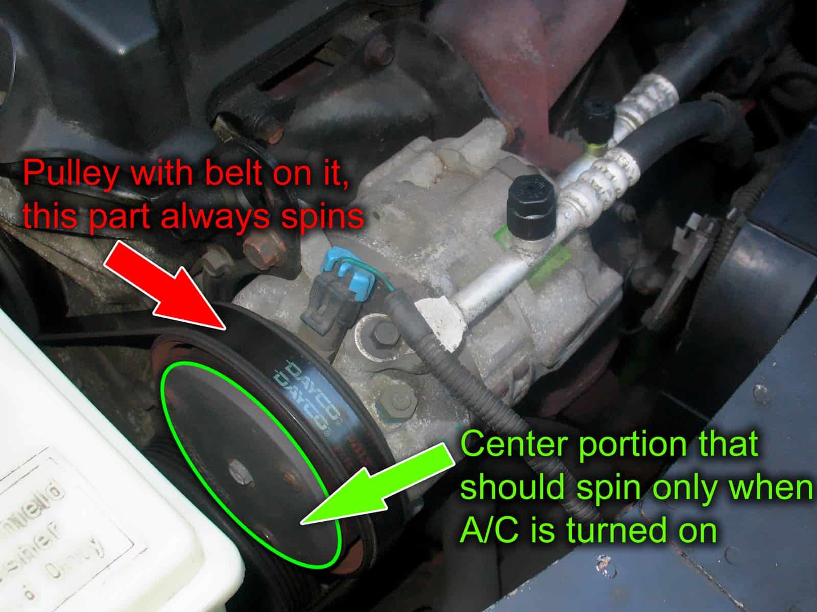 2006 nissan altima ac compressor relay location