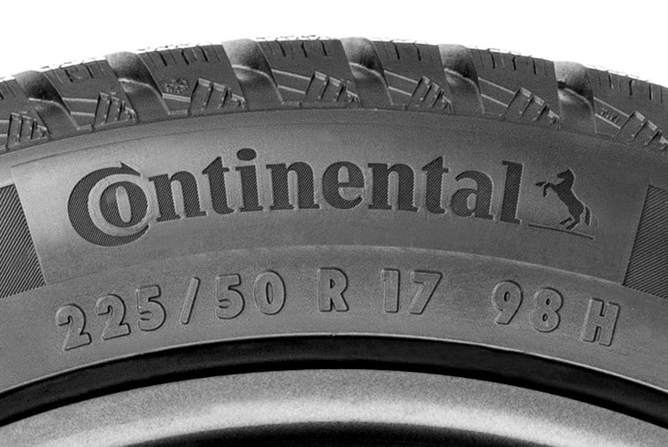 read number on car tires
