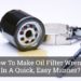 How To Make Oil Filter Wrench