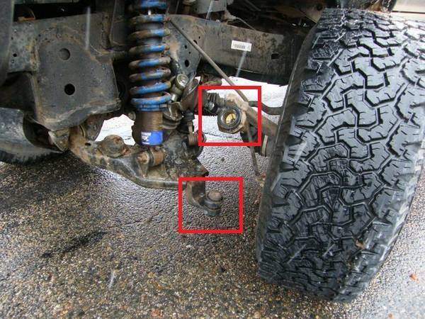 The step by step process to replace a low ball joint