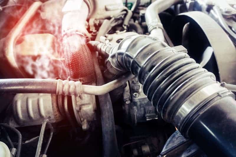 Overheated car engine - 