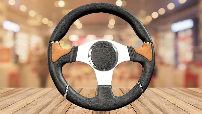 black steering wheel paint