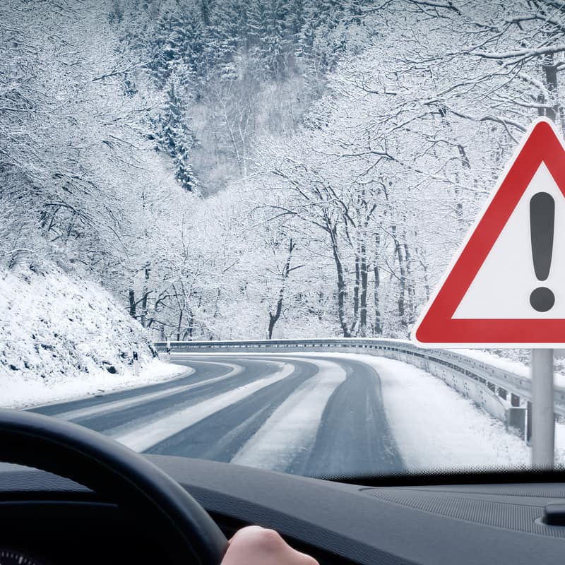 Winter Driving - Caution Snow