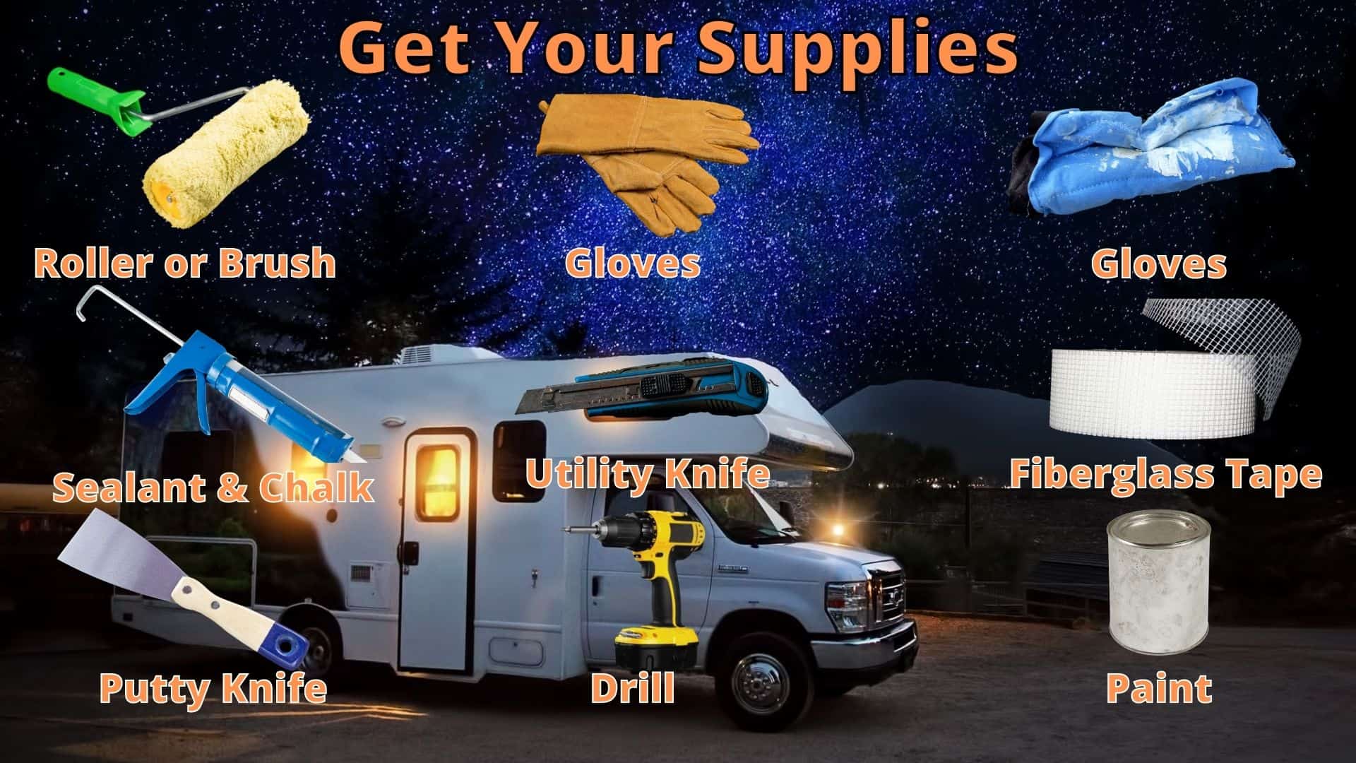 Get Your Supplies to repair RV roof
